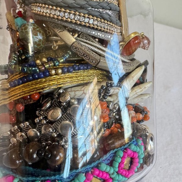 MYSTERY THEMED JEWELRY JAR Boho Bohemian Wearing Crafting Resale - Picture 8 of 8